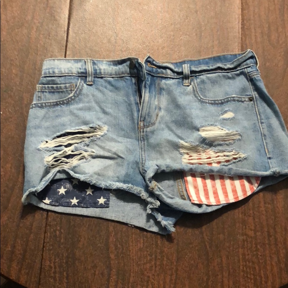 Patriotic jean shorts
